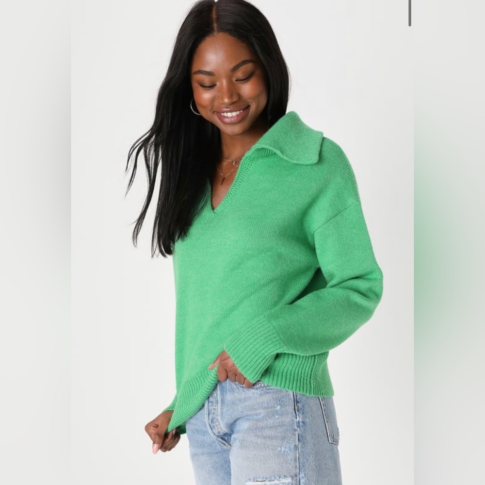Lulus polo sweater size medium